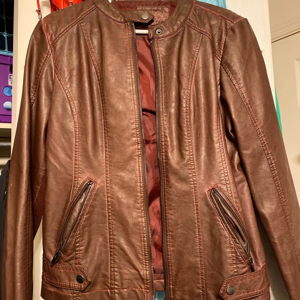 Burgundy Leather Jacket